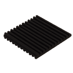 Rubber Anti-Vibration Pad, 3 x 3 x 3/8"