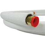 Ductless Lineset, 1/4" x 1/2" x 25', 1/2, White EZ-PULL