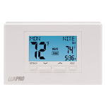 LuxPro Push Button Thermostat, 7 Day, 2H/2C