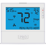 Pro 1 Thermostat w. WiFi, Programmable, 7 Day, 3H/2C, Heat Pump
